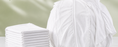 STITCHED COTTON WHITE WIPING RAGS